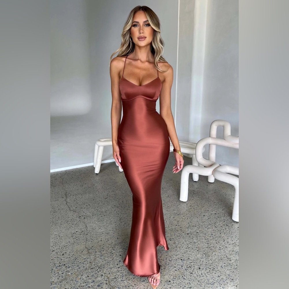 MALIKA MAXI DRESS - RUST